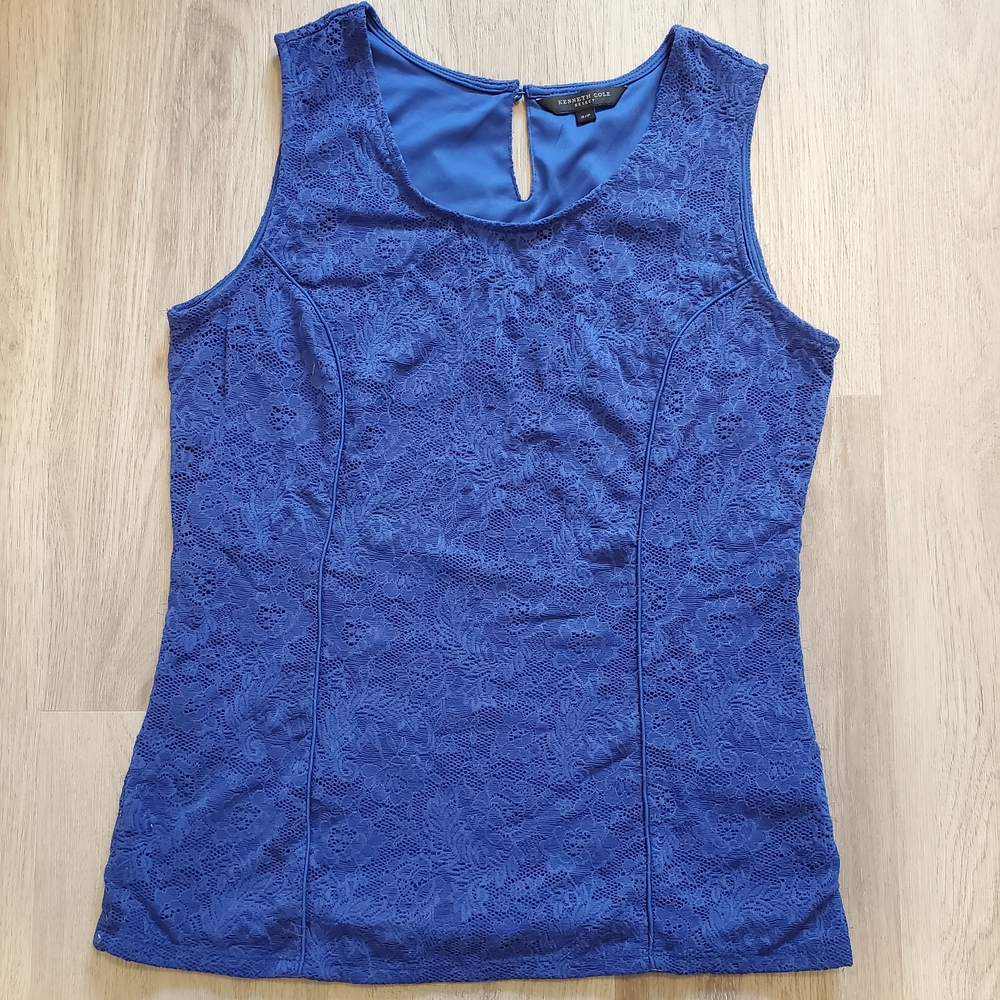 🌟5/$15🌟 Blue Lace Sleeveless Top - Kenneth Cole - S